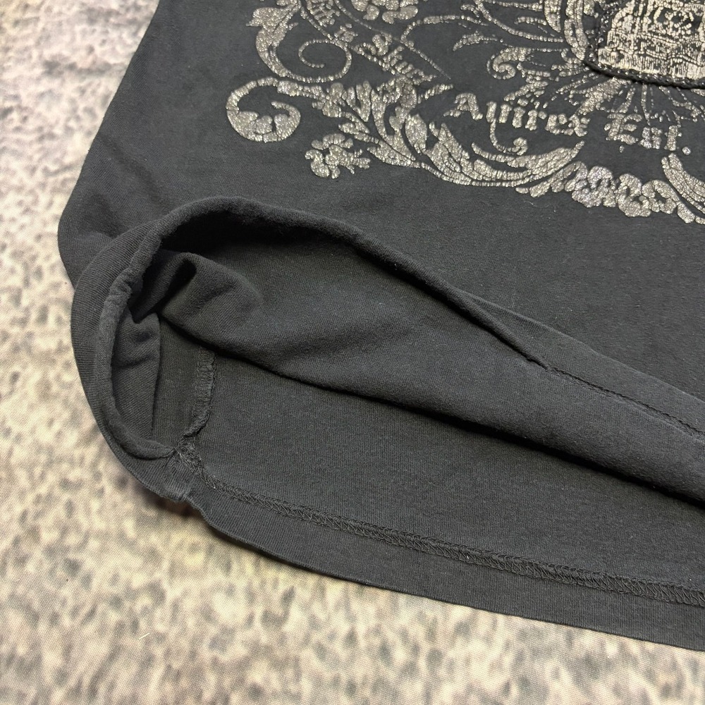 Vintage Avirex T Shirt Mens Large Black Cross Y2K Grunge Goth Skater - Picture 5 of 9